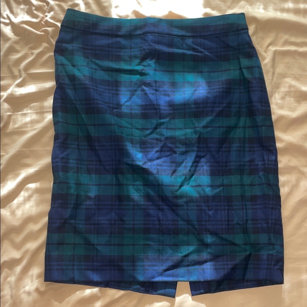 Plaid Blue and Green Women's Skirt